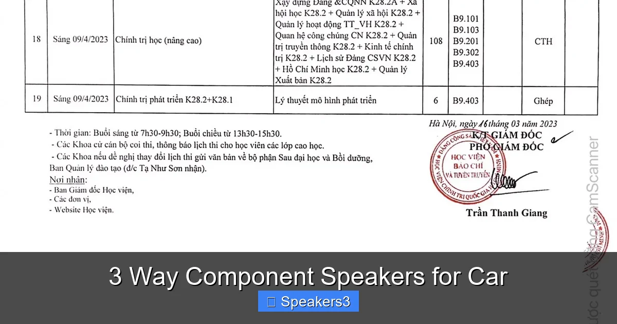 3 Way Component Speakers for Car