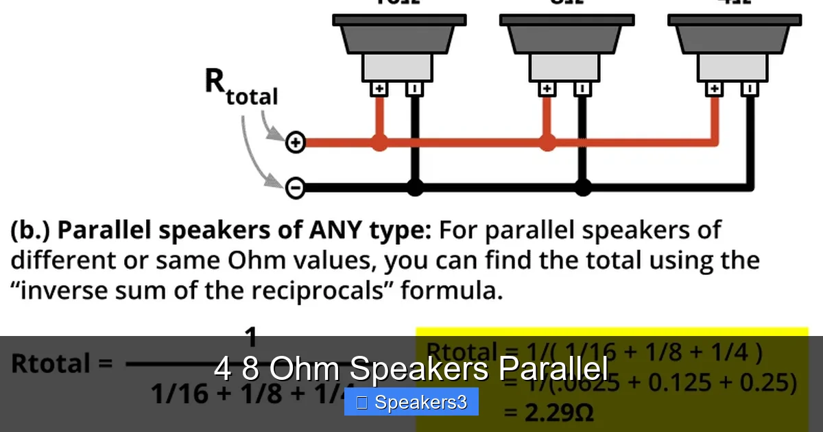 4 8 Ohm Speakers Parallel