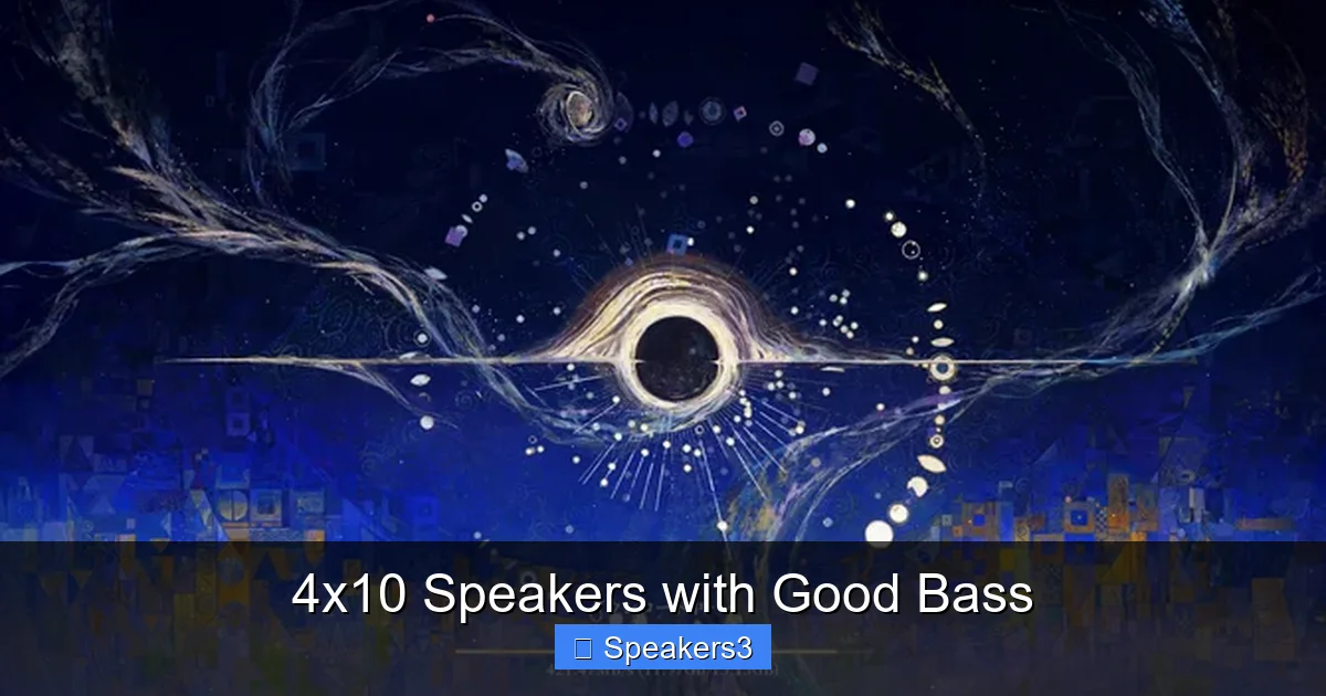 4x10 Speakers with Good Bass