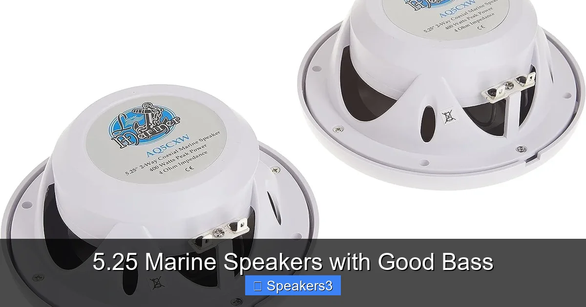 5.25 Marine Speakers with Good Bass