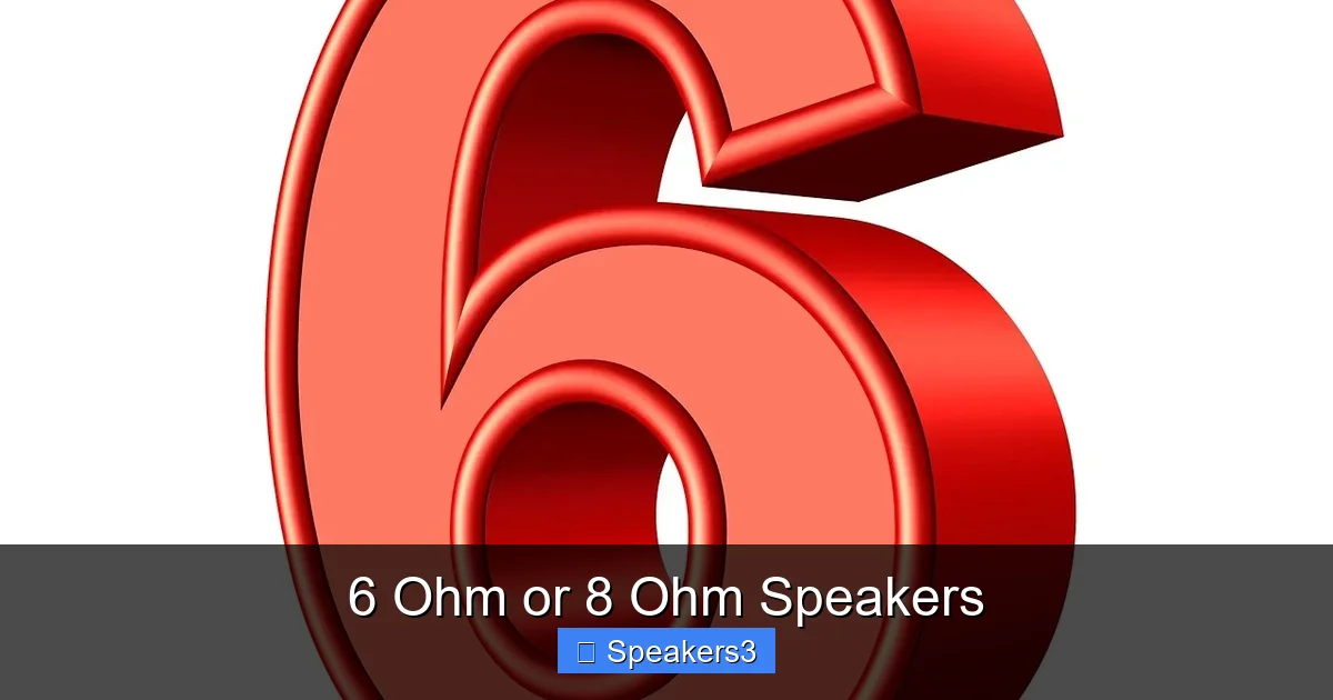 6 Ohm or 8 Ohm Speakers