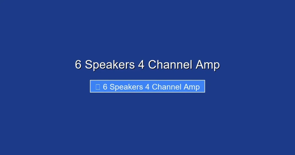 6 Speakers 4 Channel Amp
