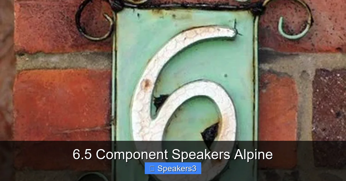 6.5 Component Speakers Alpine