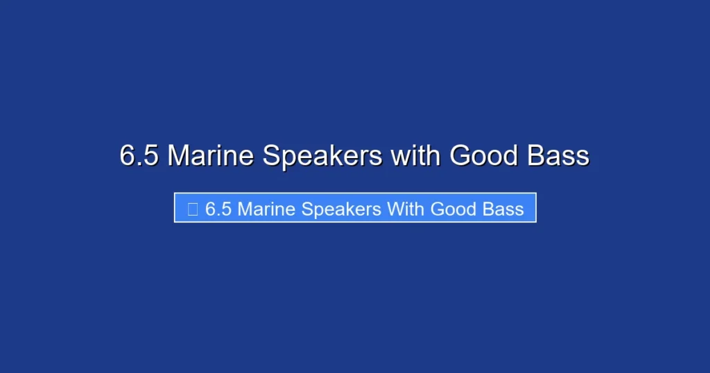 6.5 Marine Speakers with Good Bass