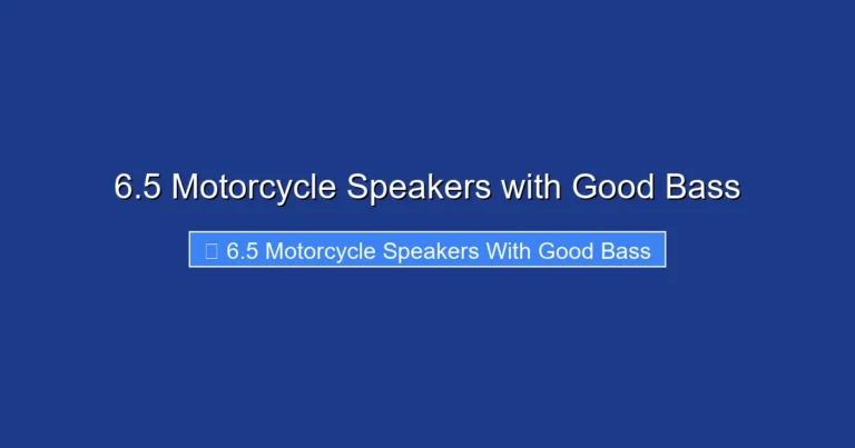 6.5 Motorcycle Speakers with Good Bass