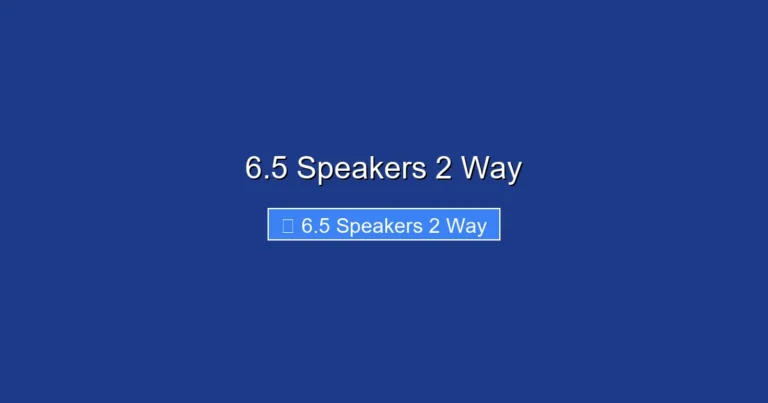 6.5 Speakers 2 Way