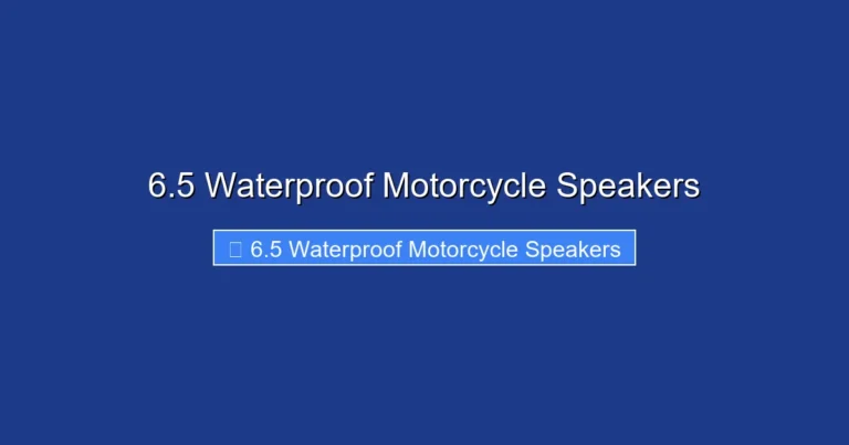 6.5 Waterproof Motorcycle Speakers