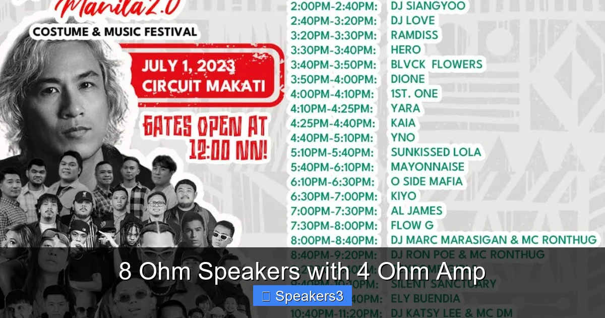 8 Ohm Speakers with 4 Ohm Amp