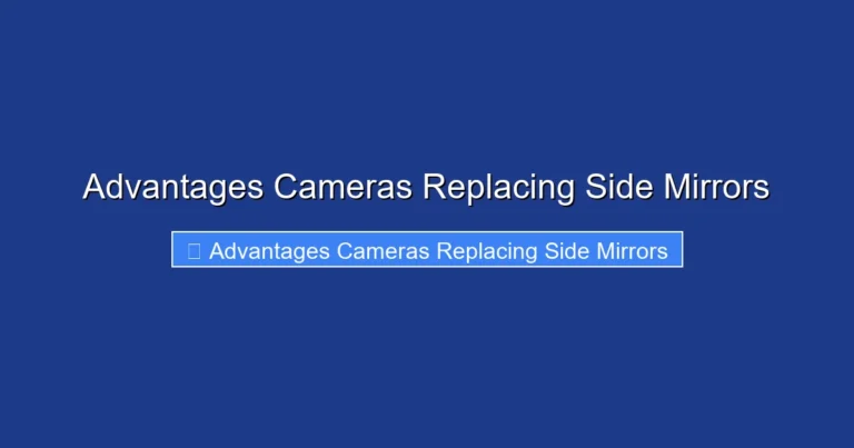 Advantages Cameras Replacing Side Mirrors