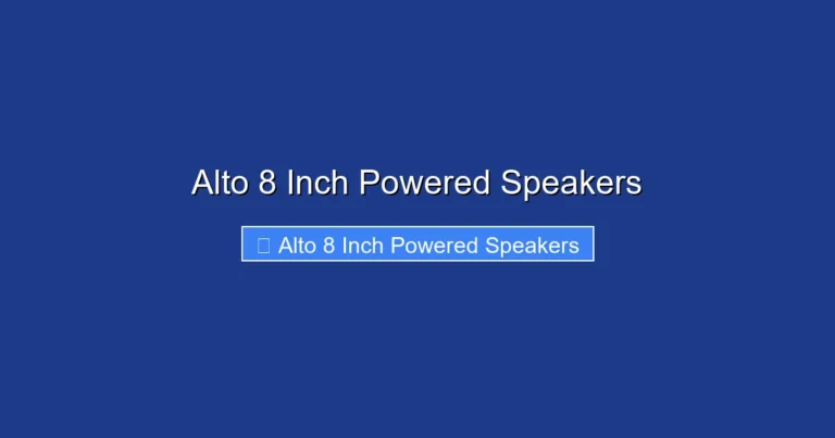 Alto 8 Inch Powered Speakers