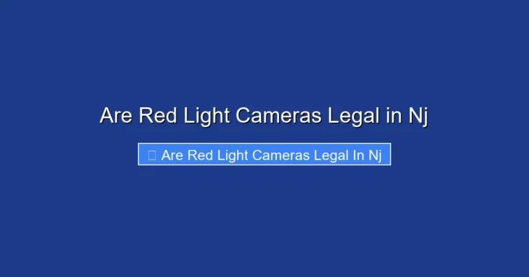 Are Red Light Cameras Legal in Nj