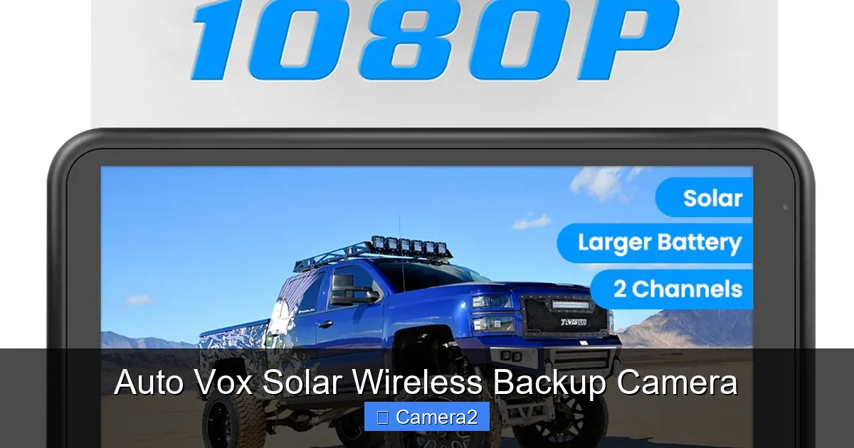 Auto Vox Solar Wireless Backup Camera