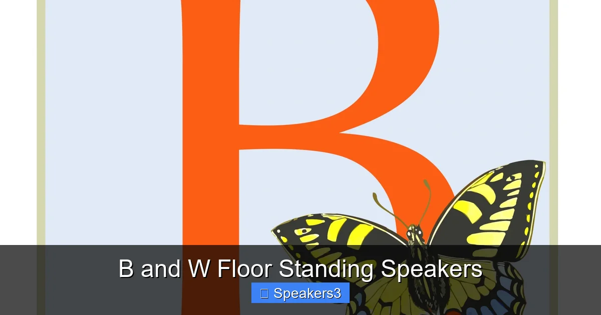B and W Floor Standing Speakers