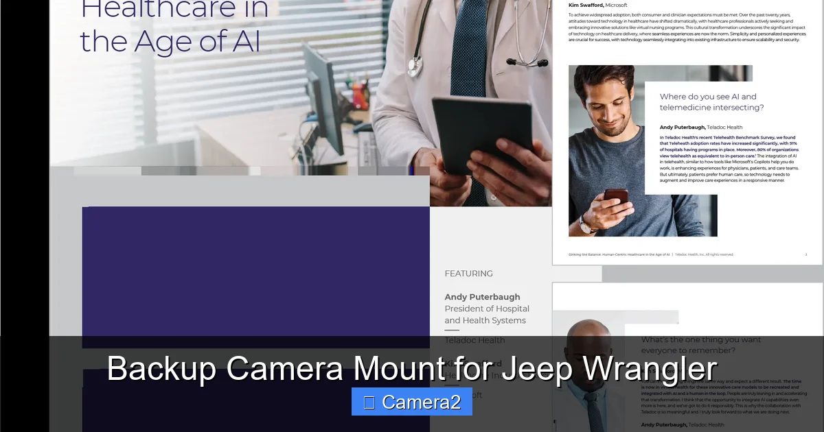 Backup Camera Mount for Jeep Wrangler