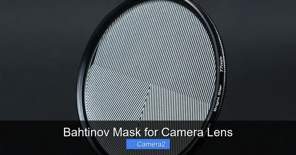 Bahtinov Mask for Camera Lens
