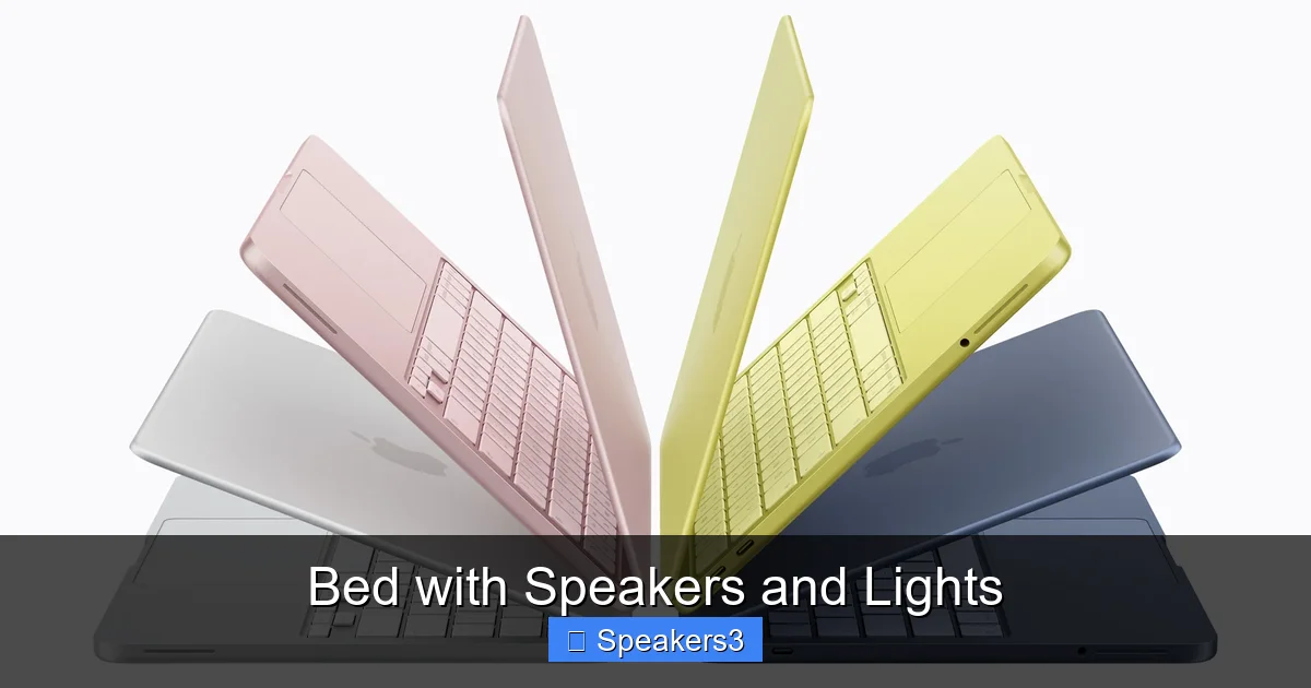 Bed with Speakers and Lights