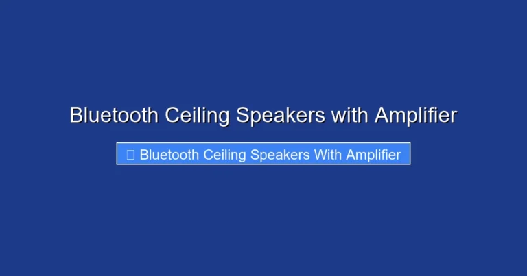 Bluetooth Ceiling Speakers with Amplifier