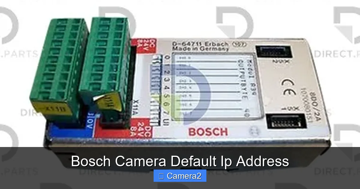 Bosch Camera Default Ip Address