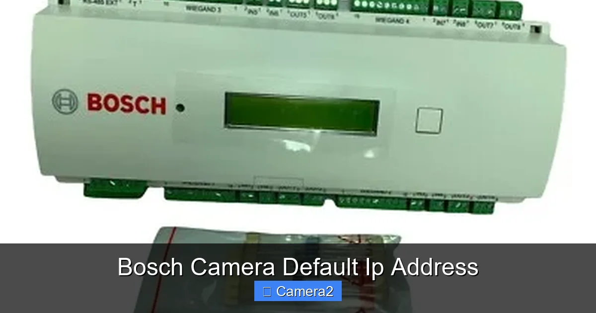 Bosch Camera Default Ip Address
