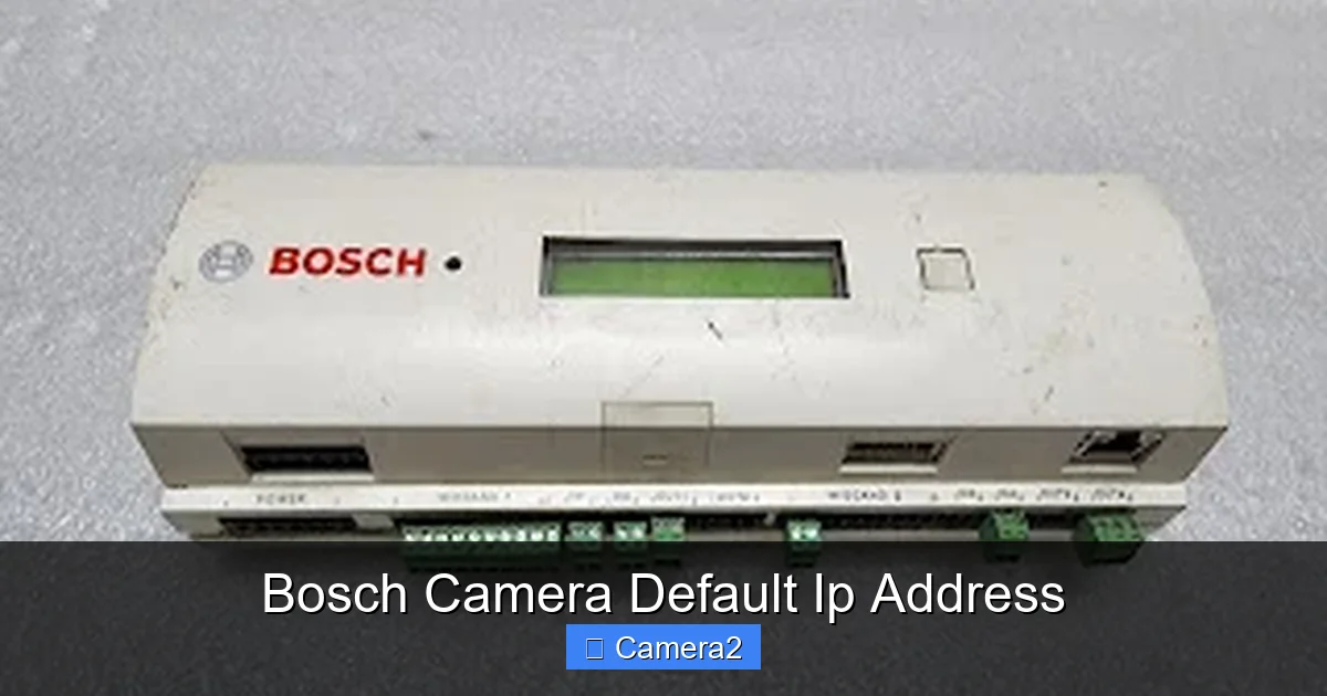 Bosch Camera Default Ip Address