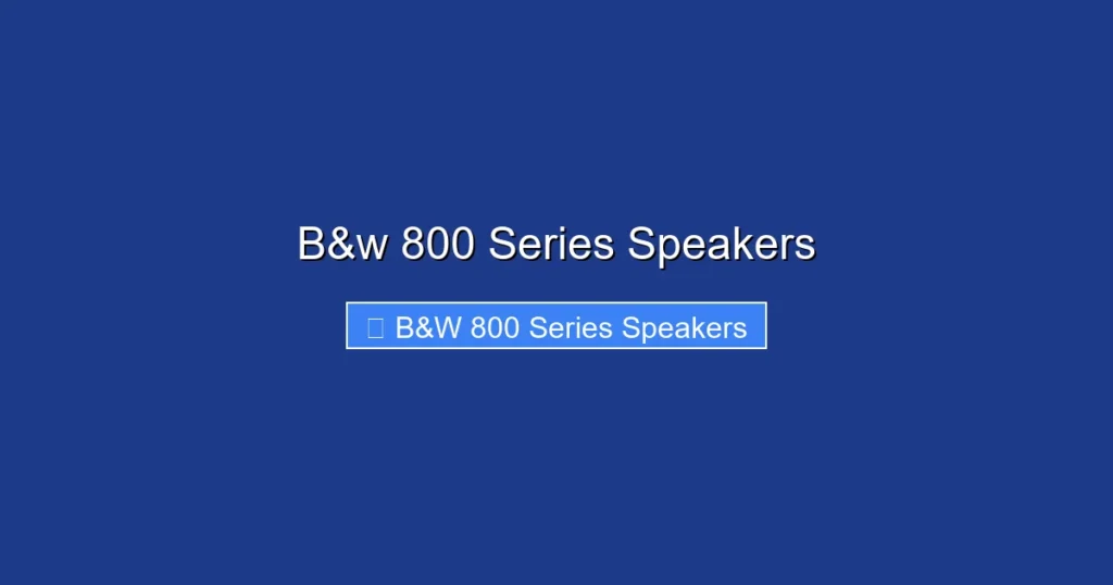 B&w 800 Series Speakers
