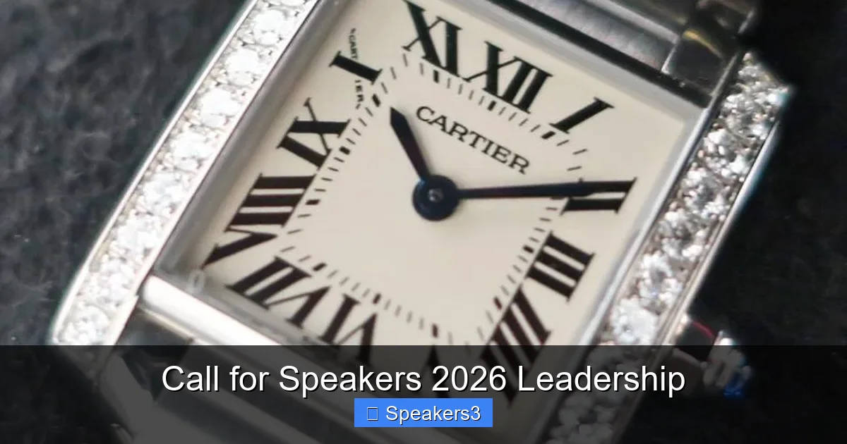 Call for Speakers 2026 Leadership