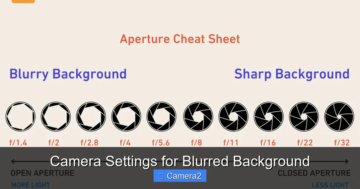 Camera Settings for Blurred Background