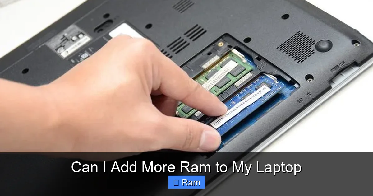 Can I Add More Ram to My Laptop