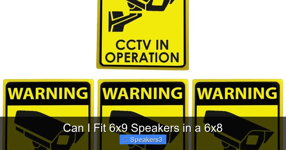Can I Fit 6x9 Speakers in a 6x8