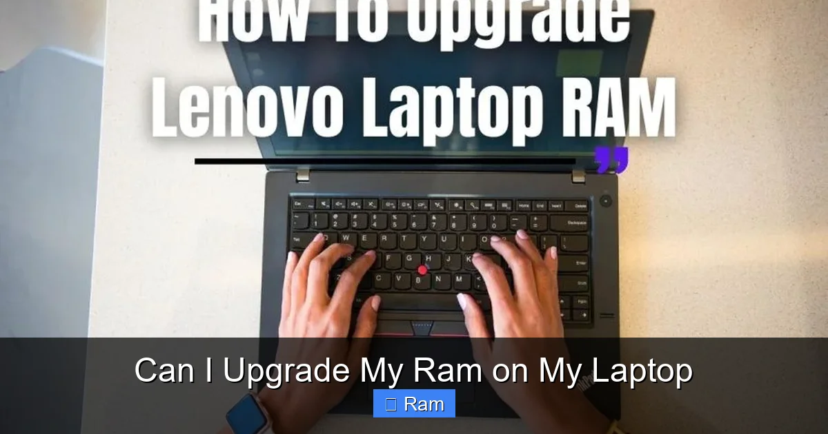 Can I Upgrade My Ram on My Laptop