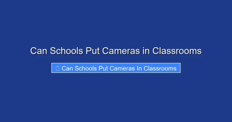 Can Schools Put Cameras in Classrooms