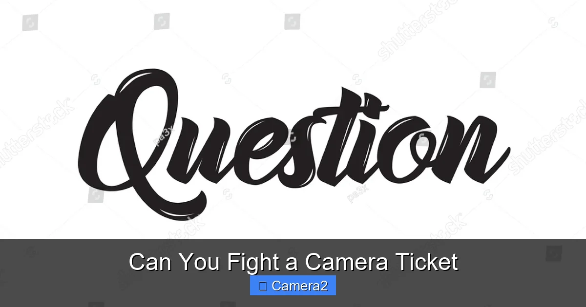 Can You Fight a Camera Ticket