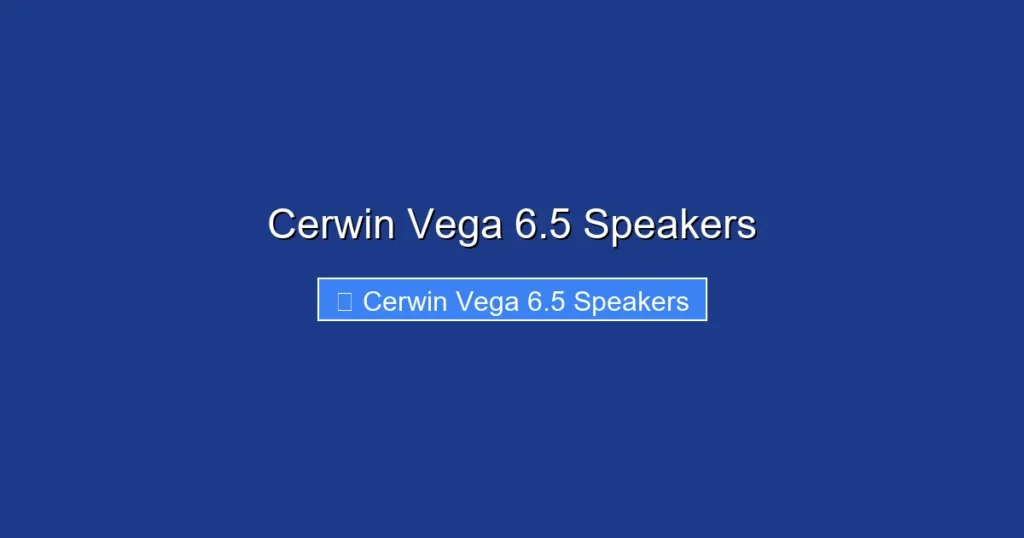 Cerwin Vega 6.5 Speakers