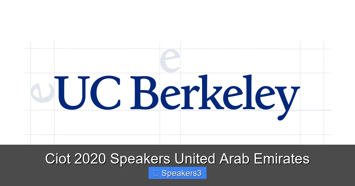 Ciot 2020 Speakers United Arab Emirates