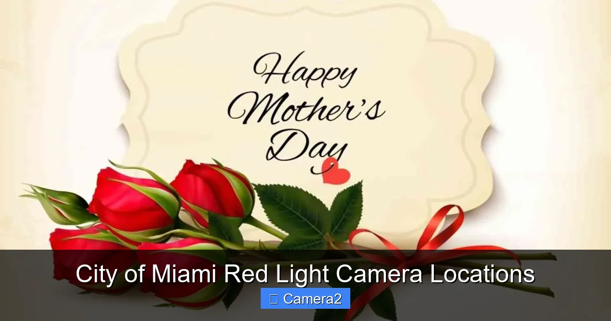 City of Miami Red Light Camera Locations