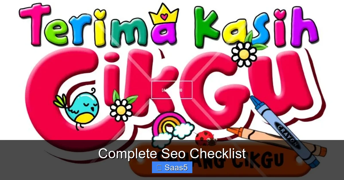 Complete Seo Checklist