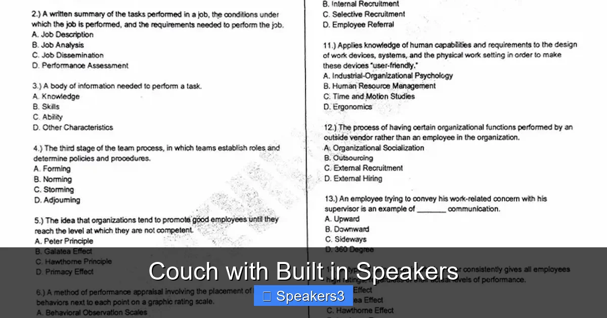 Couch with Built in Speakers