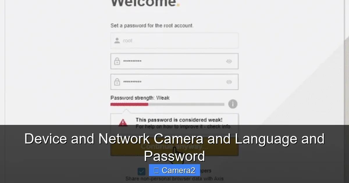 Device and Network Camera and Language and Password