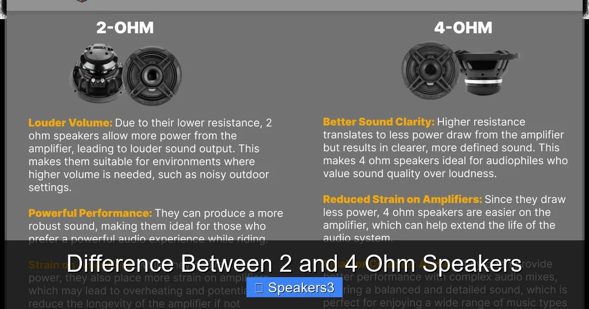 Difference Between 2 and 4 Ohm Speakers