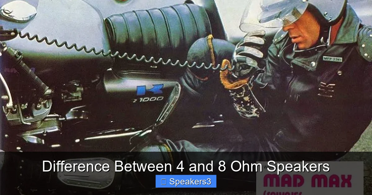 Difference Between 4 and 8 Ohm Speakers