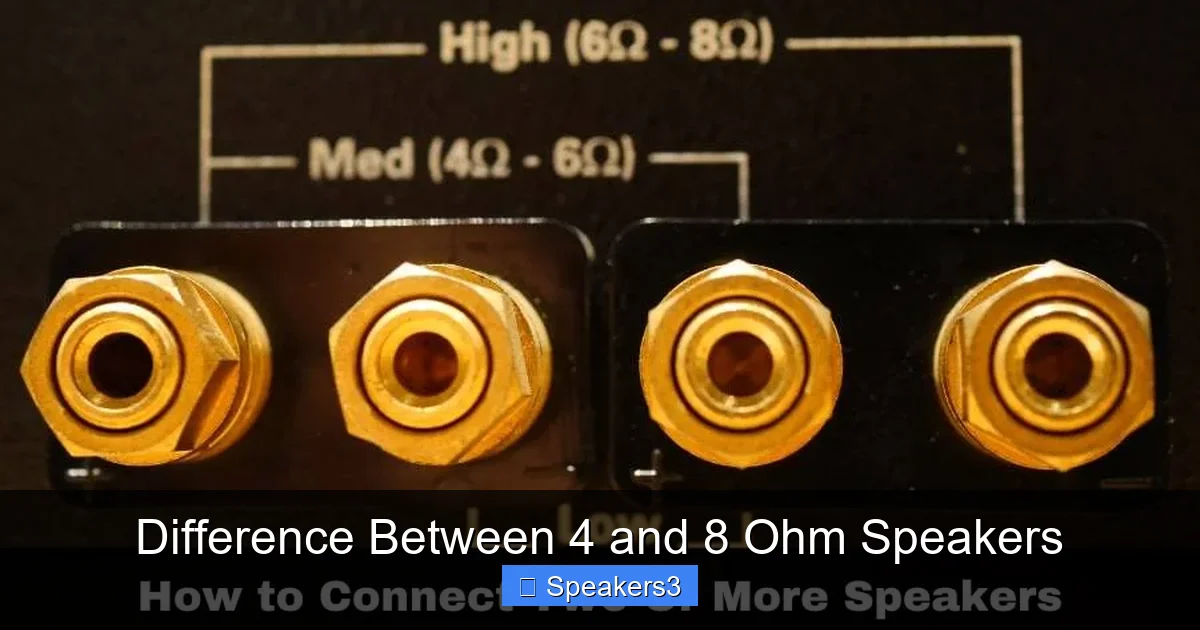 Difference Between 4 and 8 Ohm Speakers