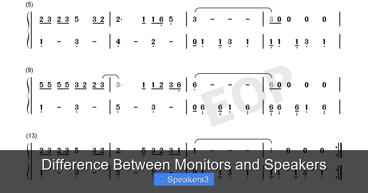 Difference Between Monitors and Speakers