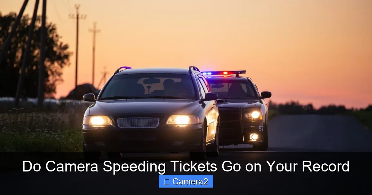 Do Camera Speeding Tickets Go on Your Record