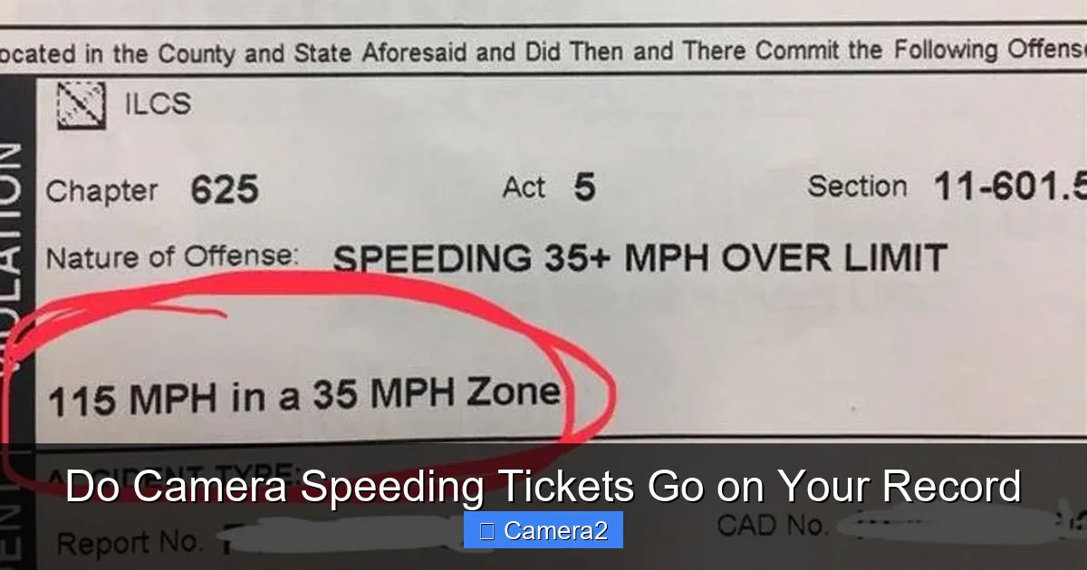 Do Camera Speeding Tickets Go on Your Record