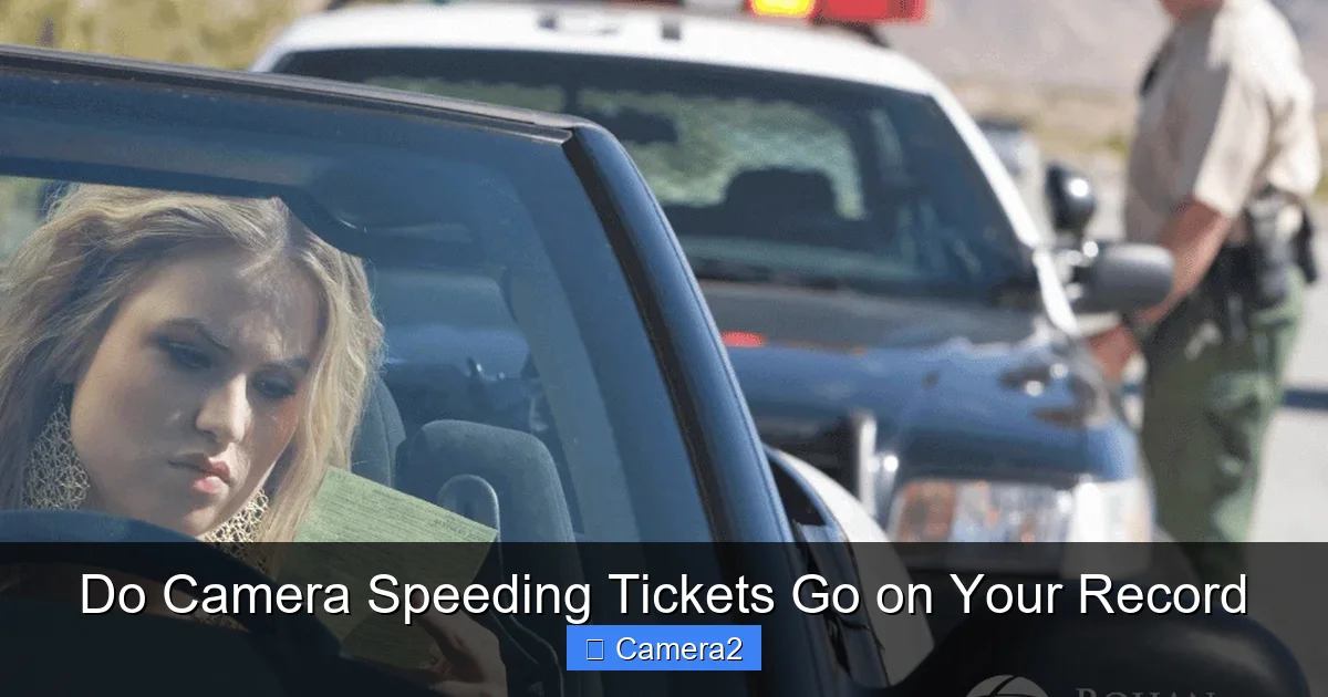 Do Camera Speeding Tickets Go on Your Record