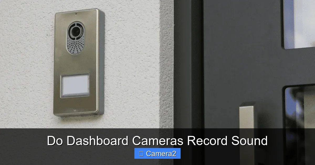 Do Dashboard Cameras Record Sound