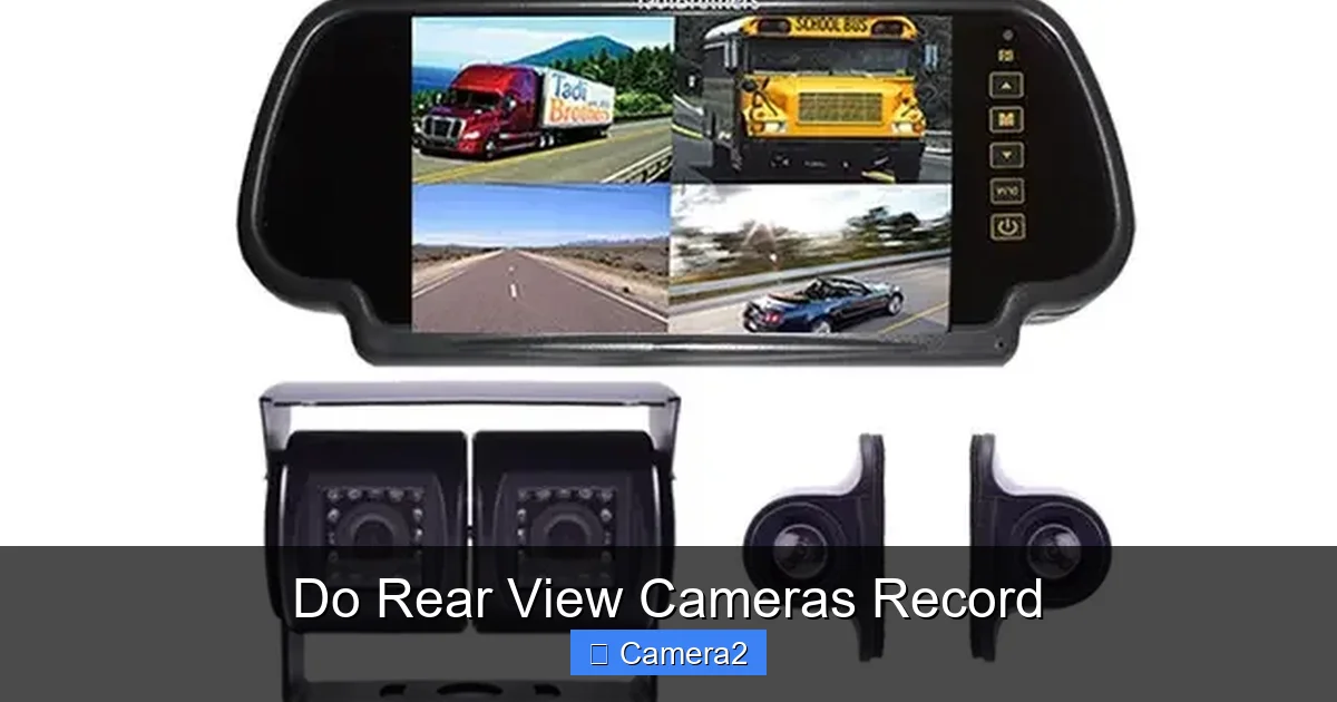 Do Rear View Cameras Record