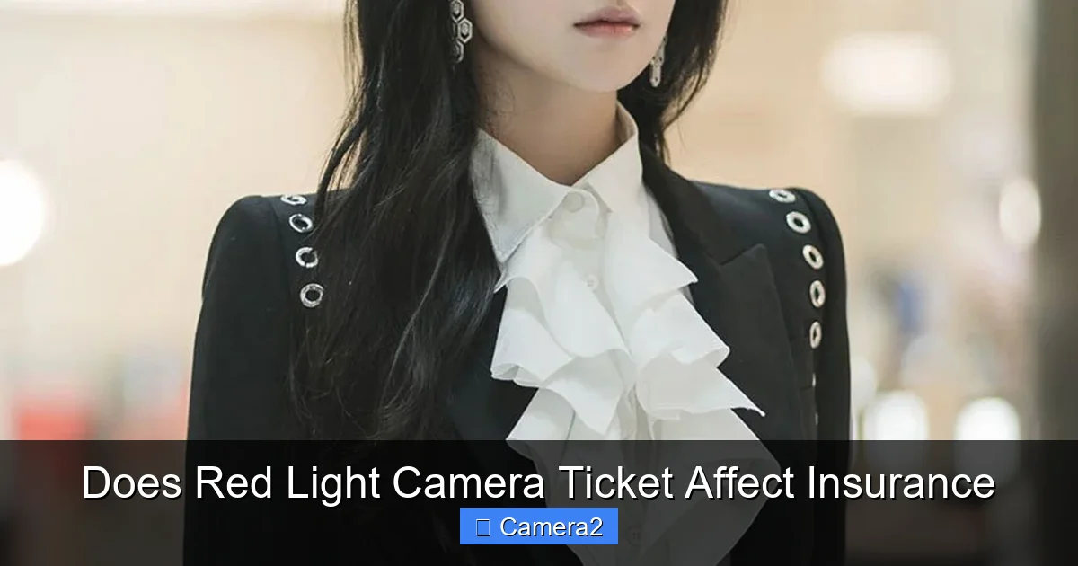 Does Red Light Camera Ticket Affect Insurance