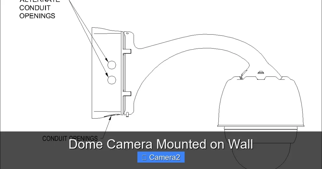 Dome Camera Mounted on Wall