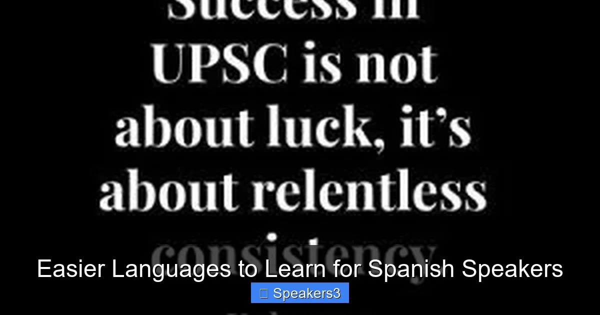 Easier Languages to Learn for Spanish Speakers